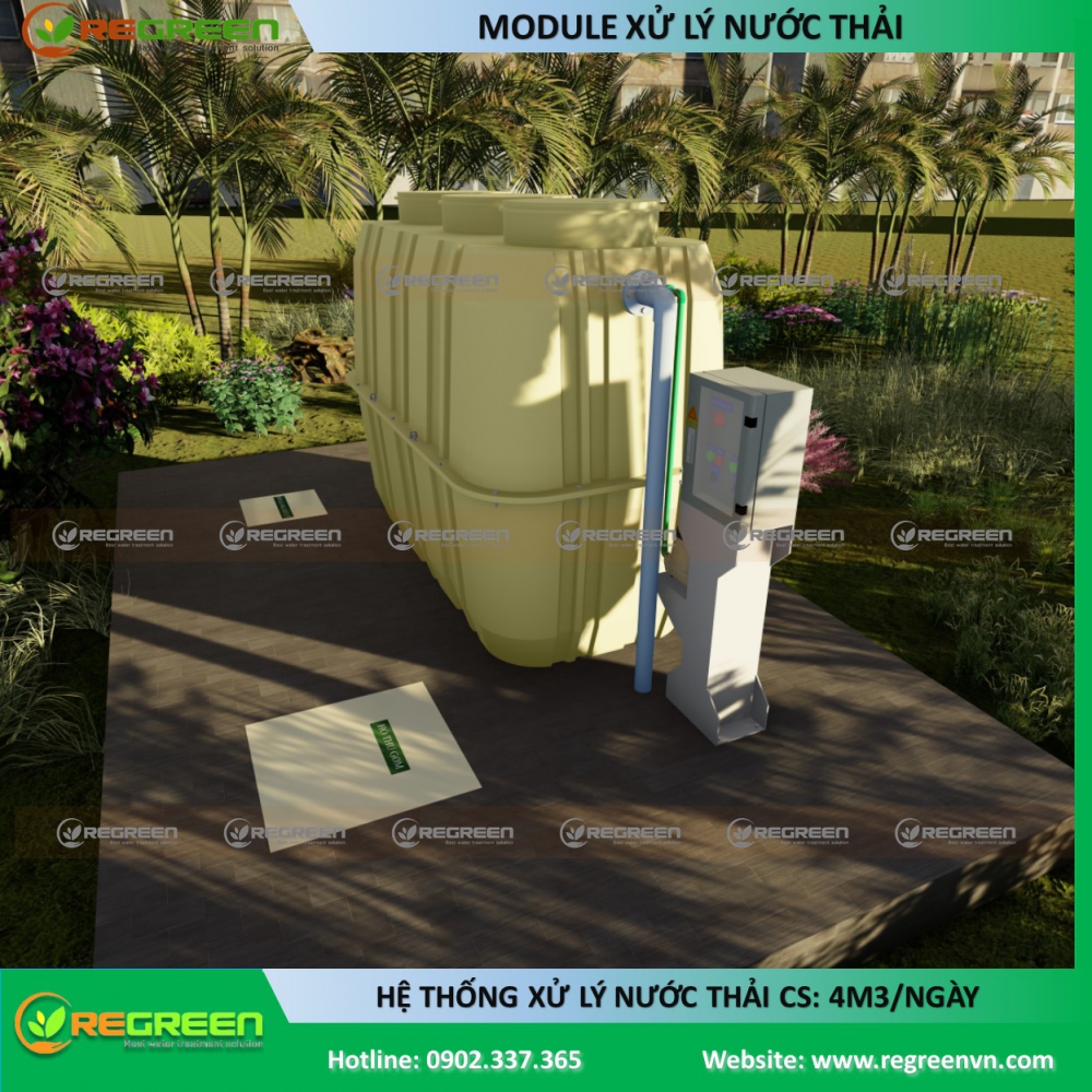 Module xử lý nước thải công suất 4 m3/ngày