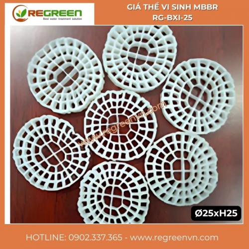 Giá thể bánh xe MBBR D25xH25 giá rẻ