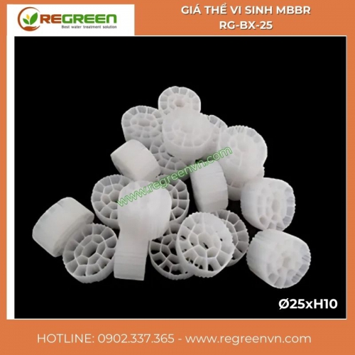 Giá thể MBBR bánh xe D25xH10 chính hãng