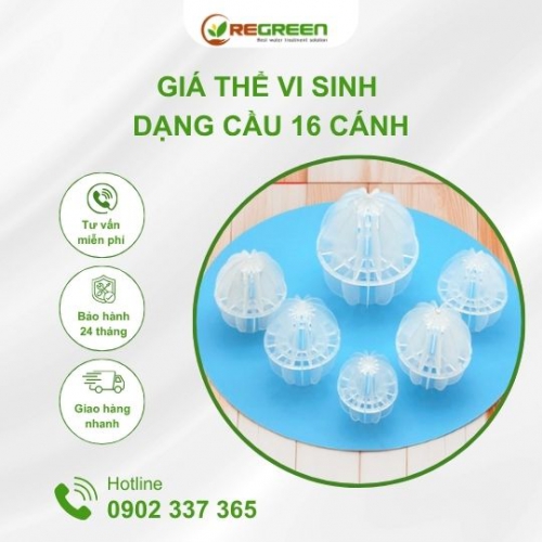 Giá thể vi sinh dạng cầu 16 cánh
