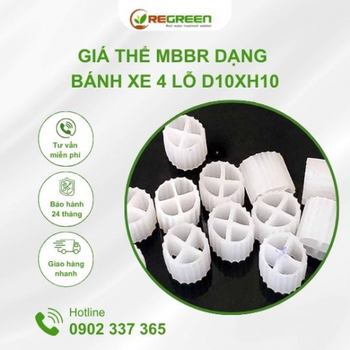 Giá thể MBBR dạng bánh xe 4 lỗ D10xH10