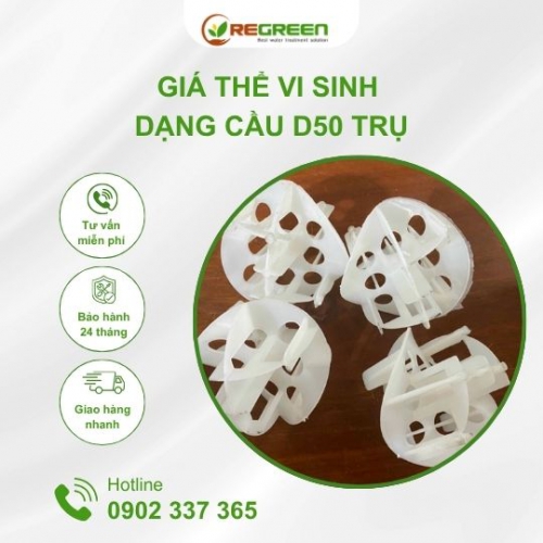 Giá Thể Vi Sinh Dạng Cầu D50 Trụ