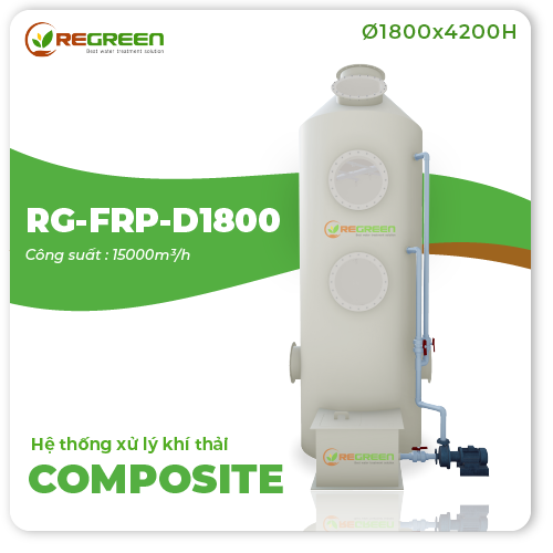 Tháp Hấp Thụ Composite (FRP) D1800