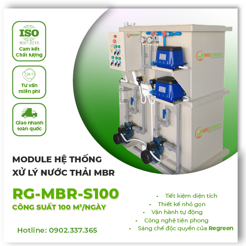 Hệ thống xử lý nước thải MBR công suất 100m3/ngày