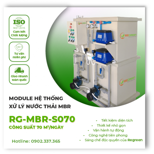 Hệ thống xử lý nước thải MBR công suất 70m3/ngày
